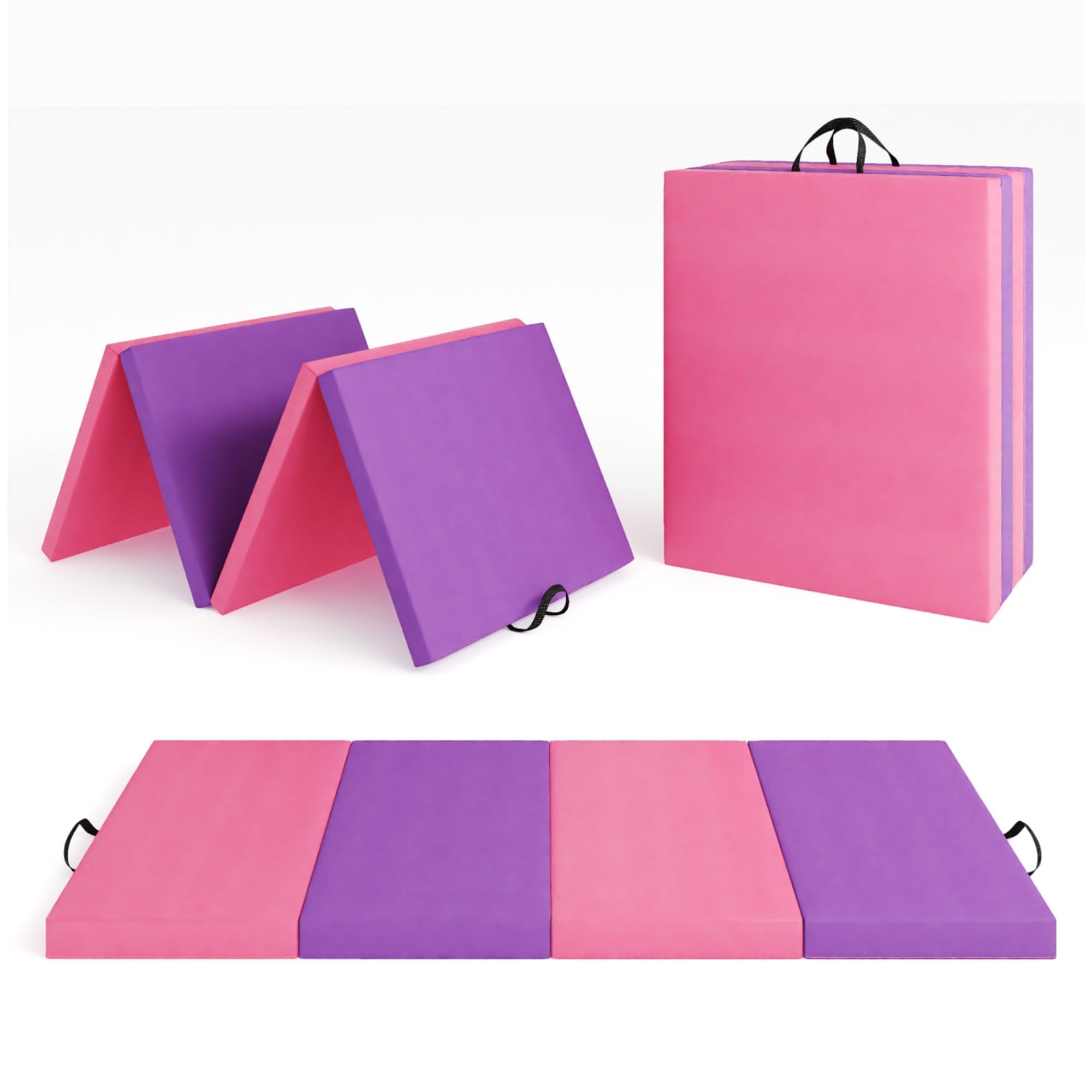 Garvee Tapis de Gymnastique Pliable 4 Volets,Environ 180 x 70 x 5 cm