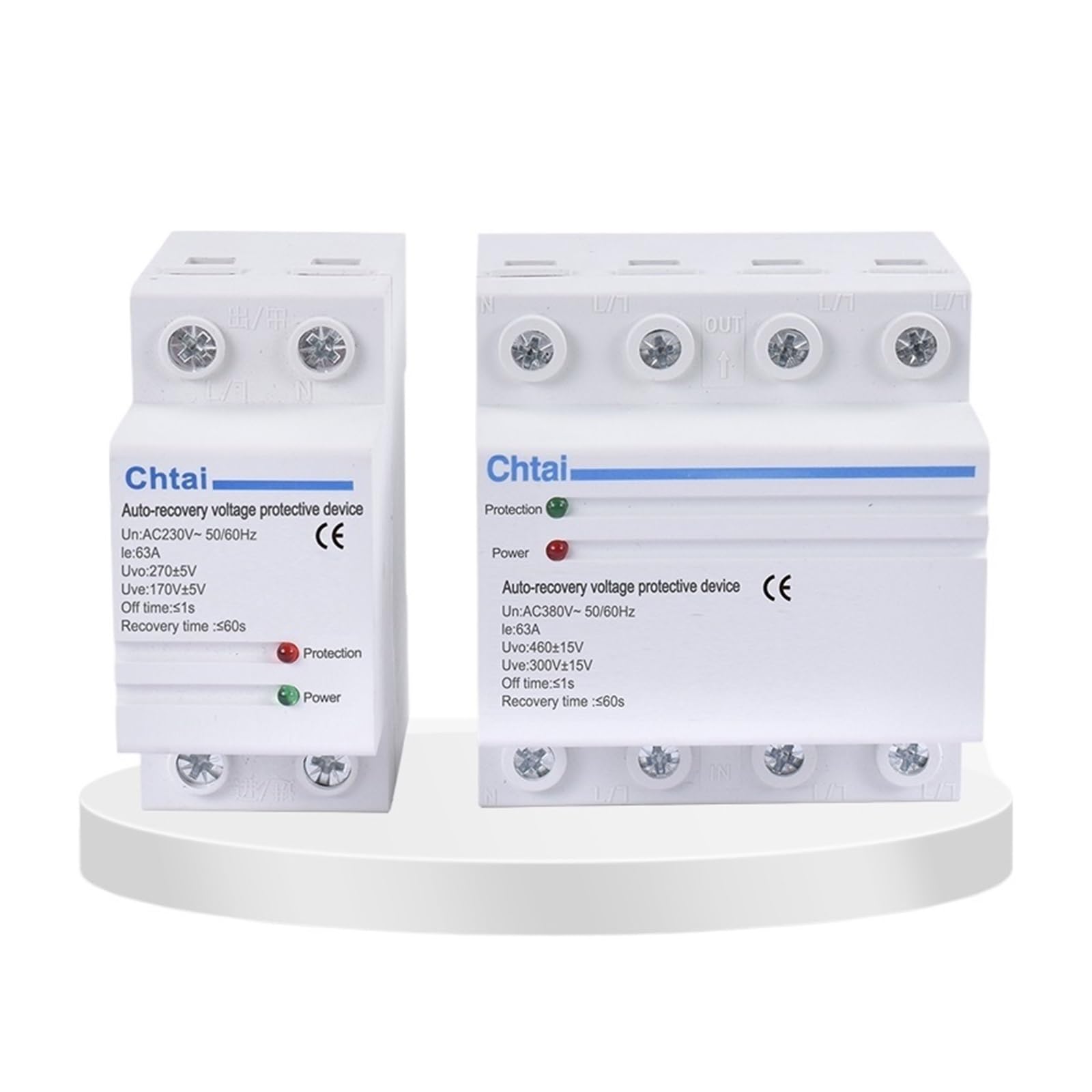Protection contre les surtensions et sous-tensions rail DIN 63A 230V