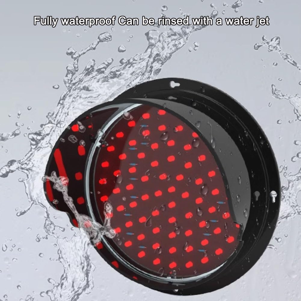 Semáforo LED de 220 V, señal Industrial roja, Verde y Amarilla de 200 mm, indicador de autolavado, Lente Transparente, Control Remoto (Rojo, 12 V)