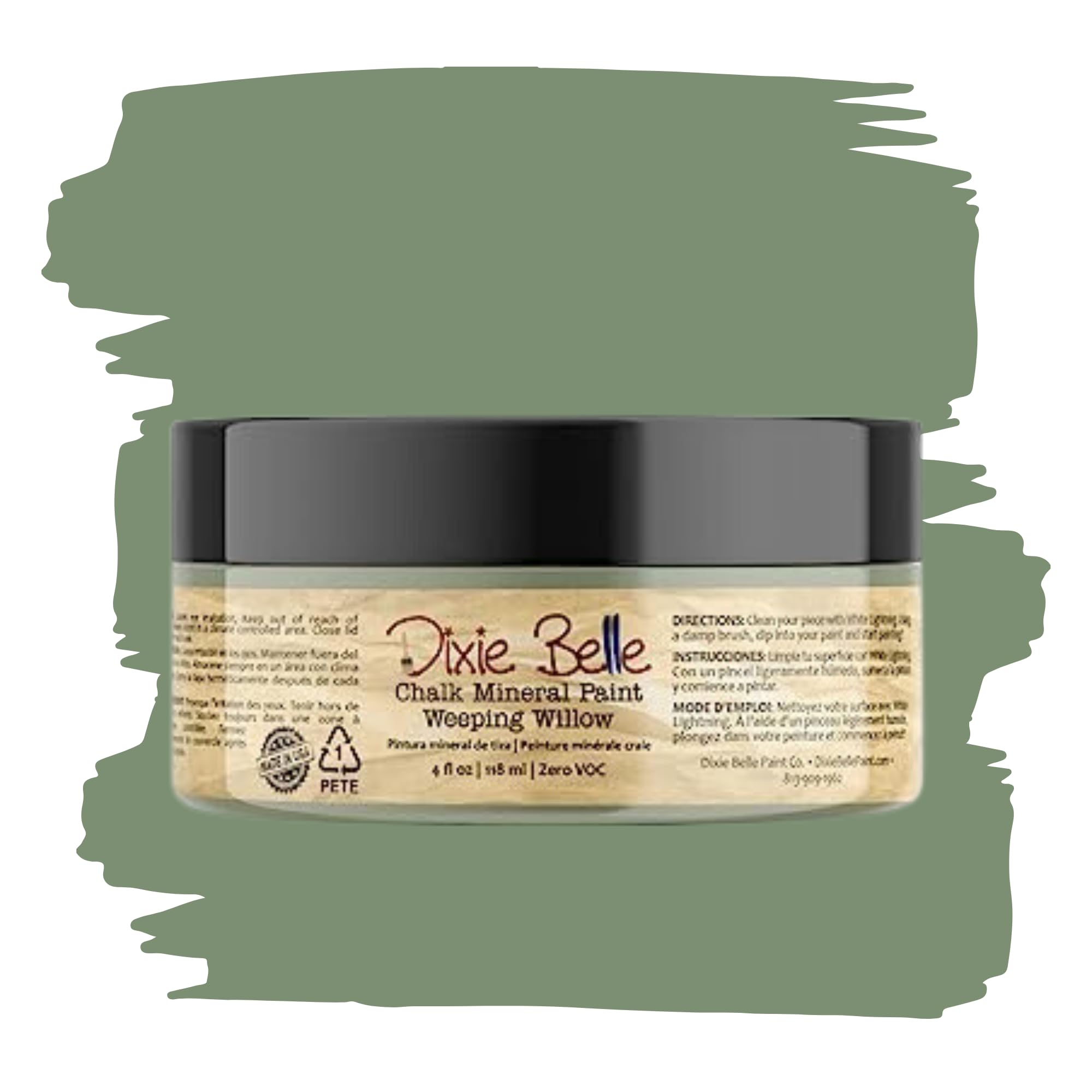 Dixie Belle Paint Company Chalk Finish Furniture Paint - Caviar (32oz) - Matte Black Chic Chalk Mineral DIY Furniture Paint — view 344