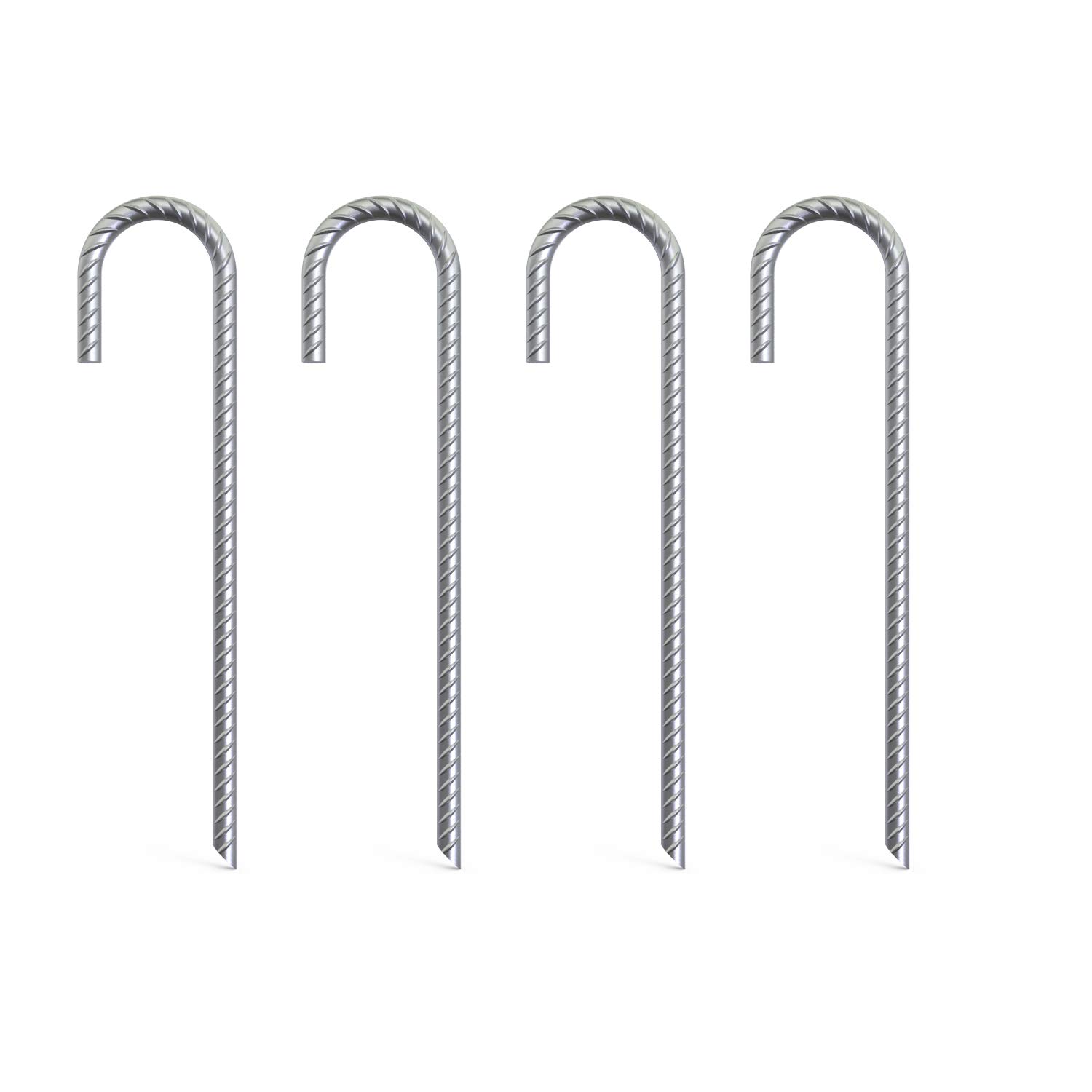 Buy AAGUT 12inch Galvanized Rebar Stakes J Hook, Dig Defence Fence