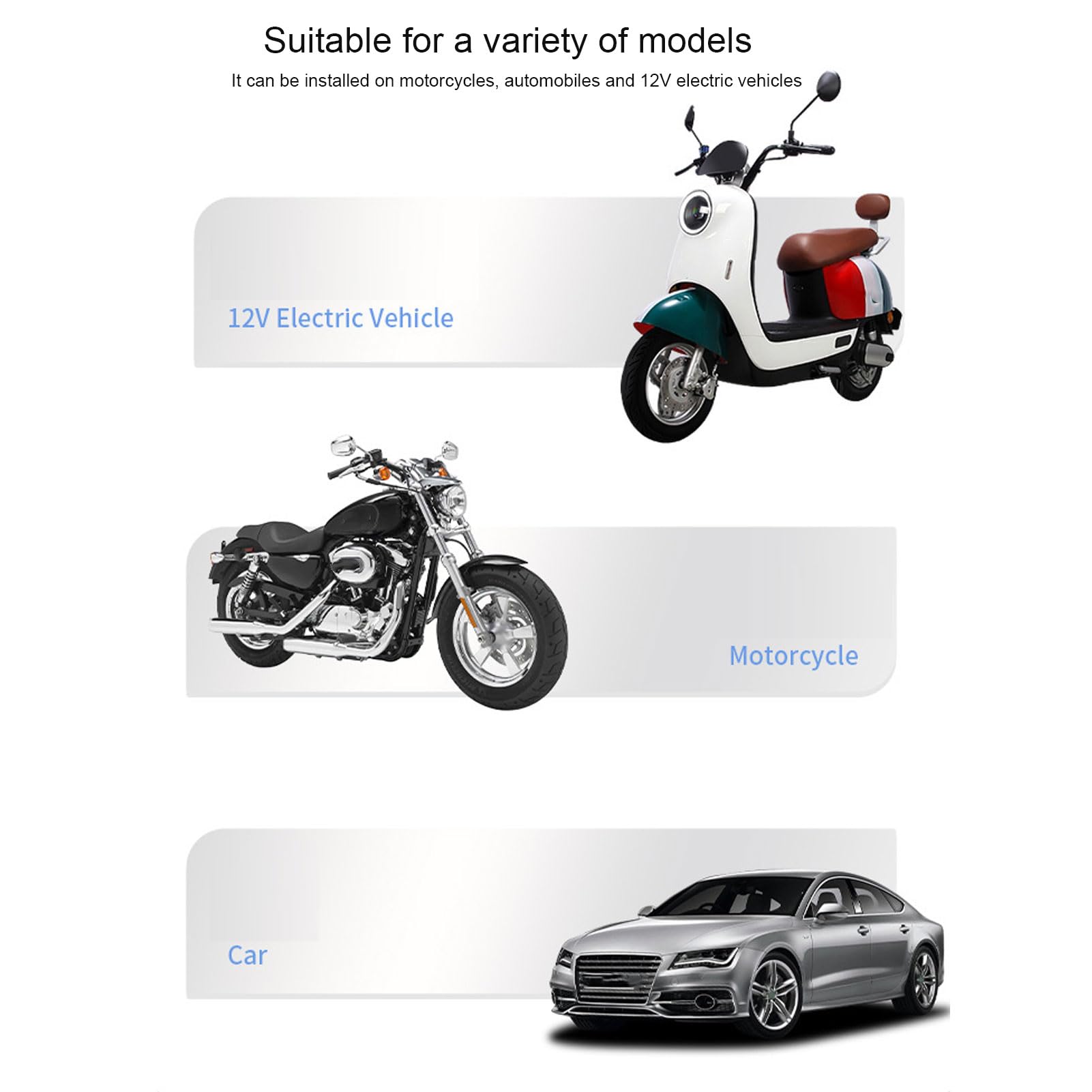 Blok bezpieczników motocyklowych VGEBY, 12 V, uniwersalny, 20 A, szybka skrzynka bezpieczników z lampką kontrolną LED do motocykli i samochodów