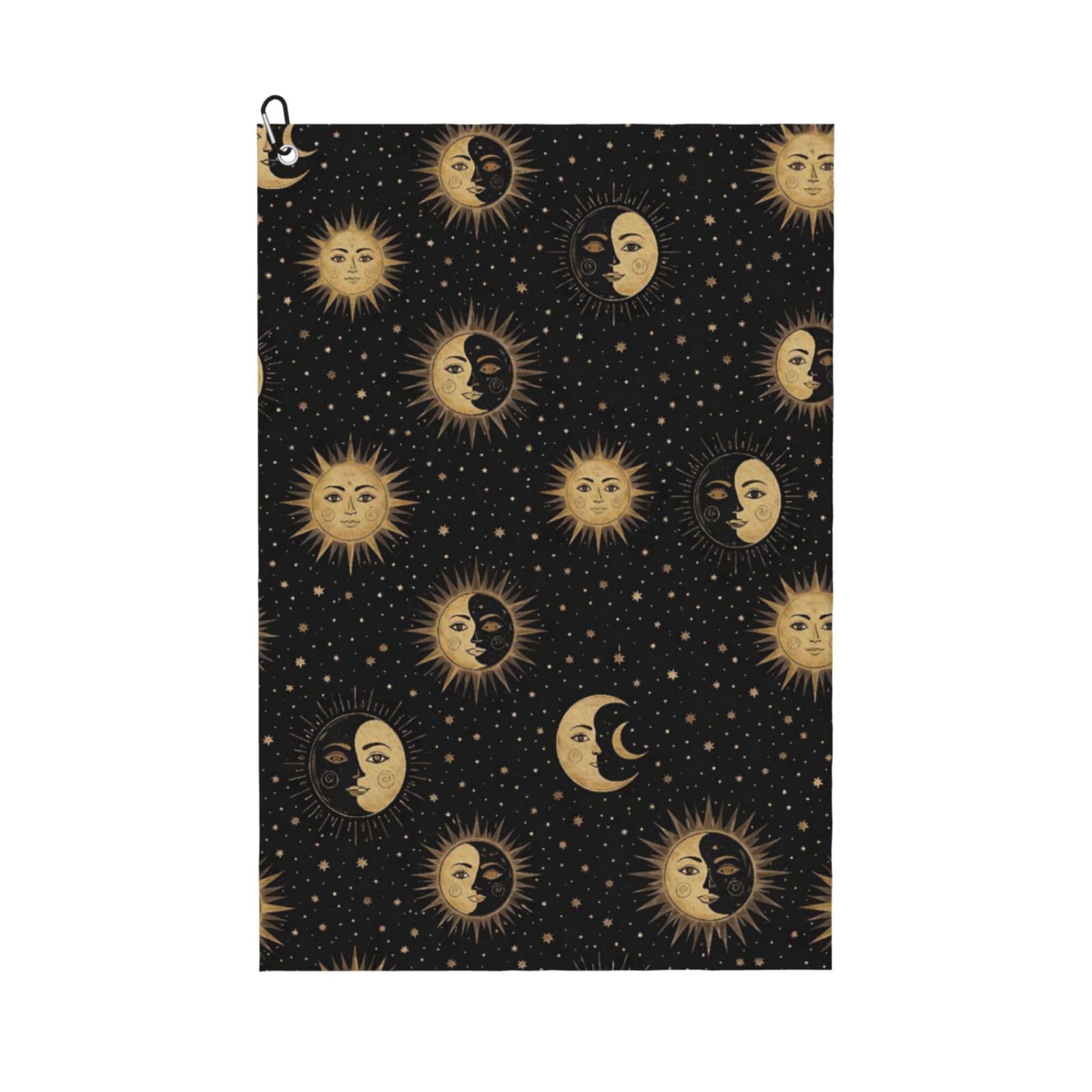 BSDFGSDD Gold Sun Crescent Moon Star Golf Towel 24 x 16 inches