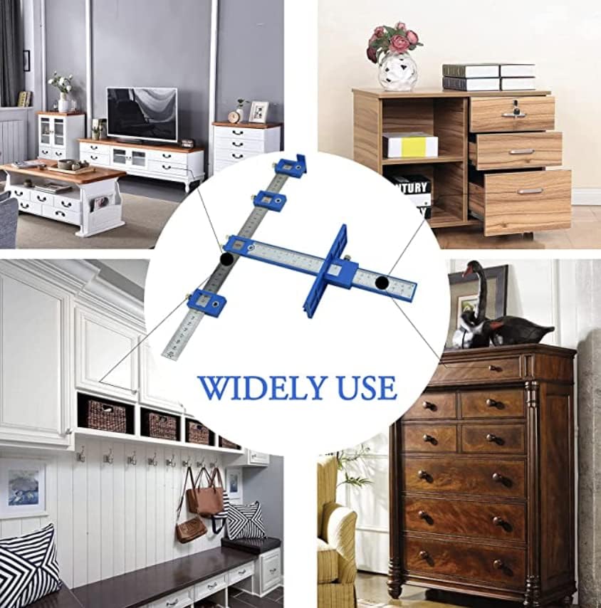 Miniatura 2 de Armario para manijas y tiradores - Herramienta de hardware de plantilla fácil de usar, herramientas de instalación rápida, mango de taladro, perilla