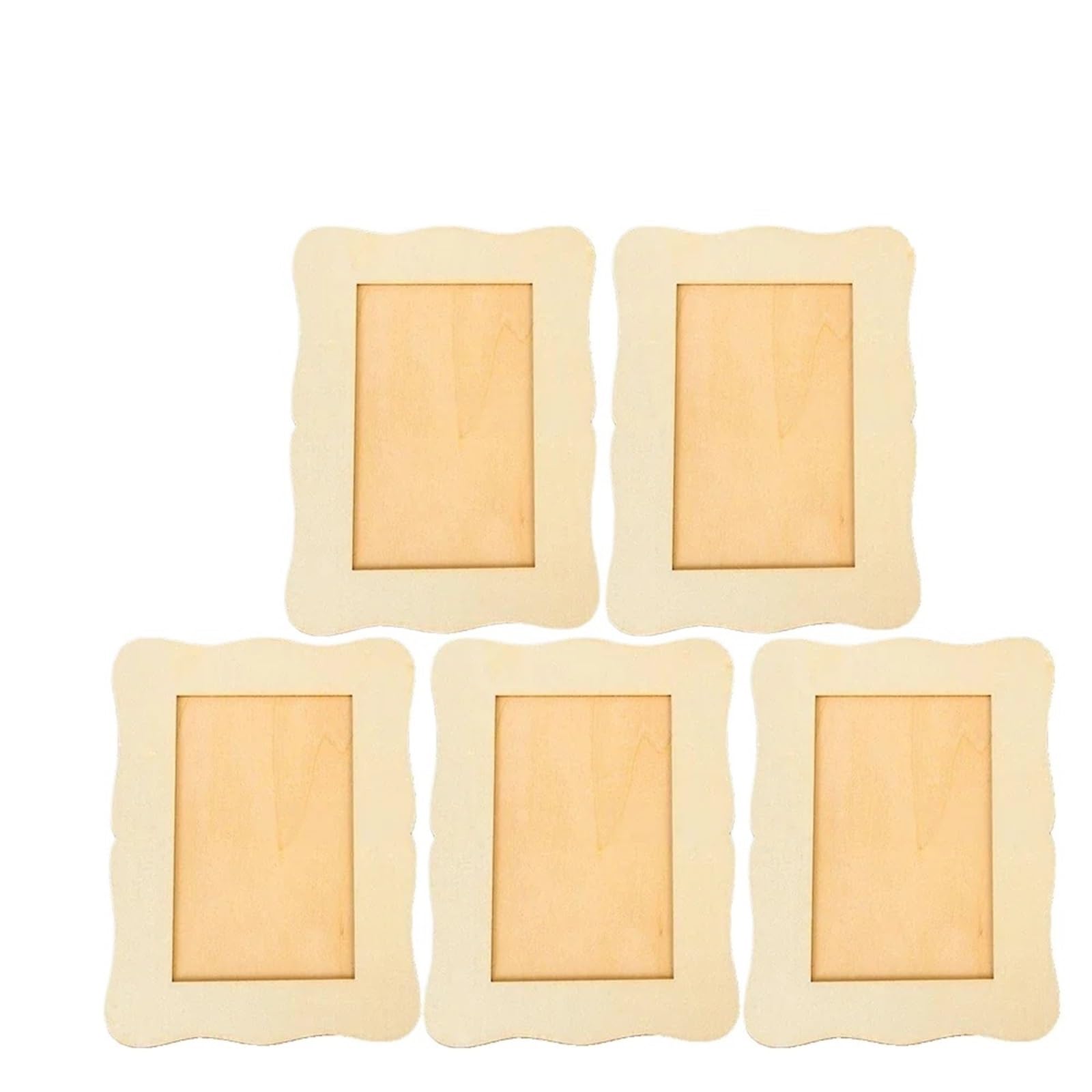 Wooden Picture Frames 4-80PCS Wooden DIY Photo Frame Unfinished Blank for Hand Painting for Tabletop Displays Wedding Decor(20pcs)