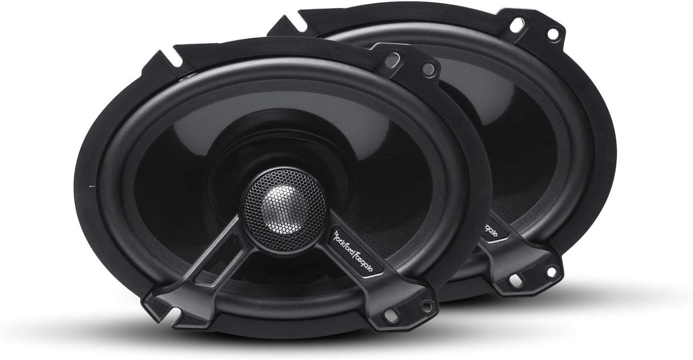 Rockford Fosgate T1682 Power 6"x8" 2-Way Coaxial Full-Range Speakers - Black (Pair)
