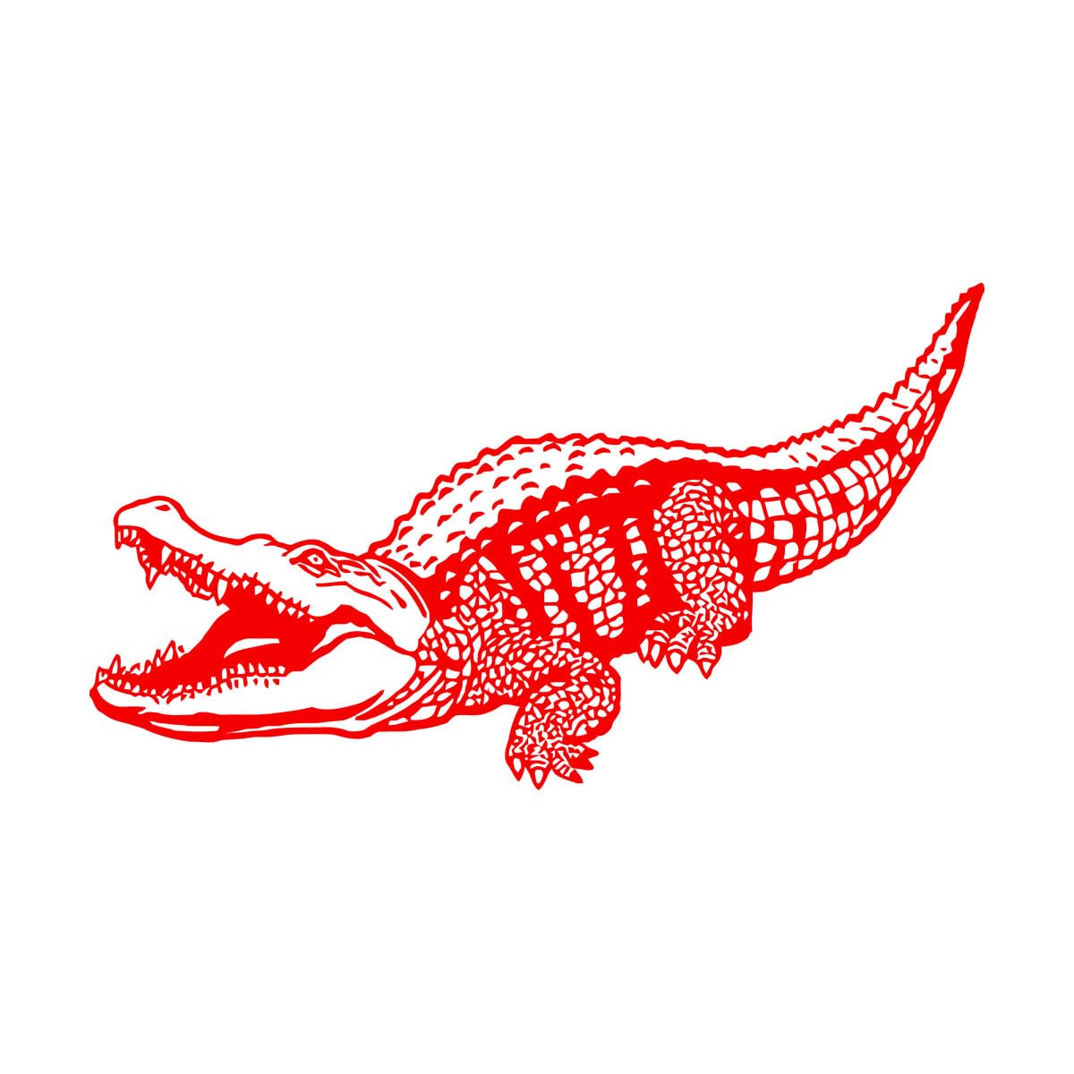 Mural and Wall Vinyl Decal Crocodile Alligator Predator Animal Cool 48x76.4cm Art Mural Painting Large red