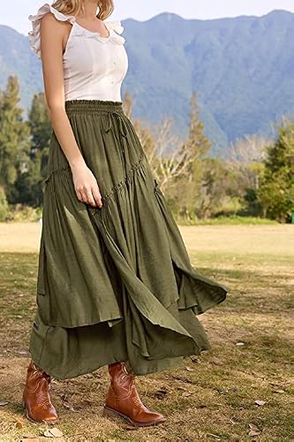 Vintage Party Swing Skirt with Pockets Women Renaissance High Waist Skirt S Army Green 312S23-2 steampunk buy now online Vintage Party Swing Skirt with Pockets Women Renaissance High Waist Skirt S Army Green 312S23-2 steampunk buy now online
