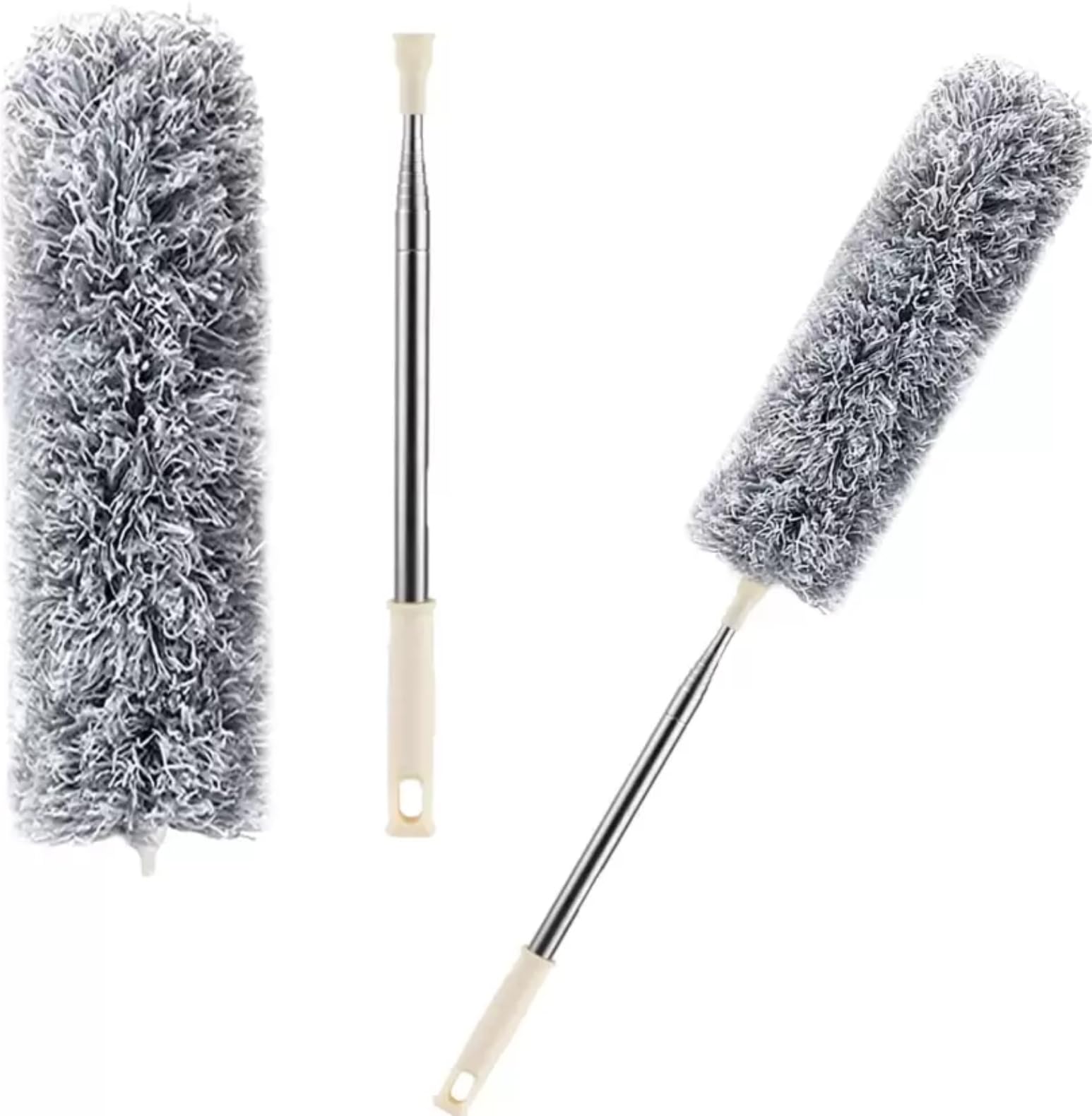 NAARI VILLA Spider Web, Cobweb, Ceiling Fan, Roof, Car Cleaner Telescopic Duster with 8 Feet Long Heavy Steel Rod (Grey), Useful Product for Home, Office, Restaurant and Banquet Halls (B0CDFD17M2) Amazon Price History, Amazon Price Tracker