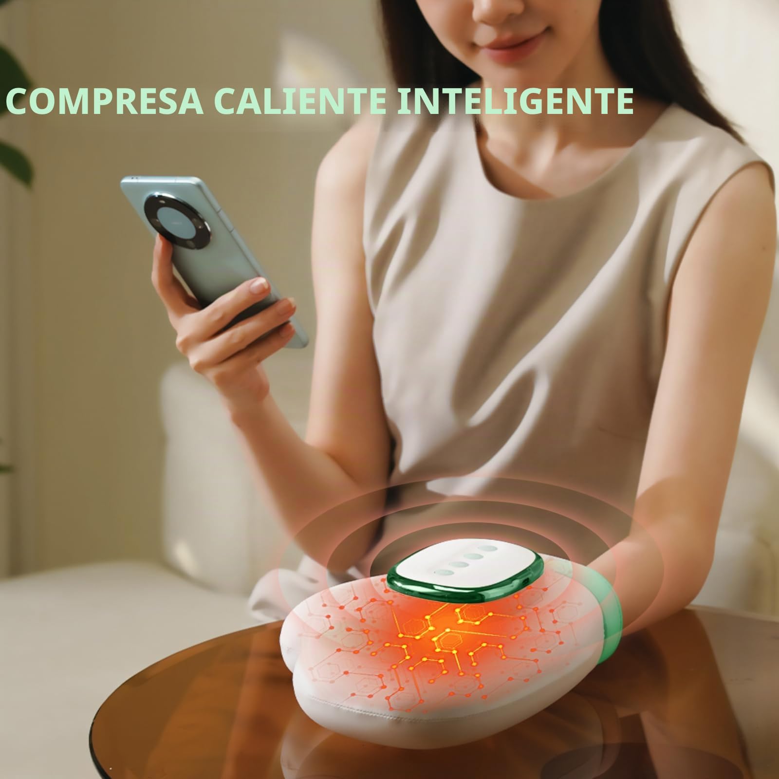 Masajeador de Manos Eléctricos Inalámbrico con Calor y Compresión, Masaje Dedos, Muñecas y Palma, Máquina de Masaje de Muñeca, Masajeador de Muñeca Recargable, Regalo para Hombres y Mujeres