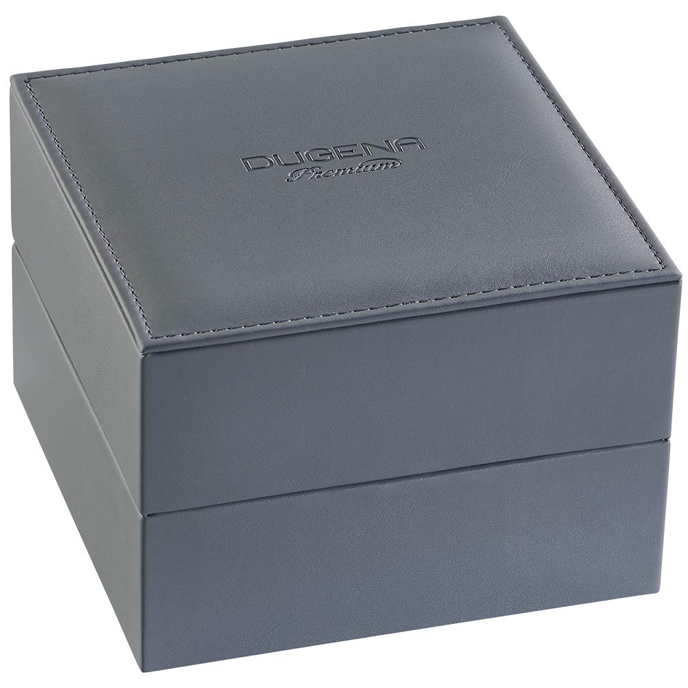Dugena Unisex Quarz-Armbanduhr, Saphirglas, Lederarmband, Dessau Carrée