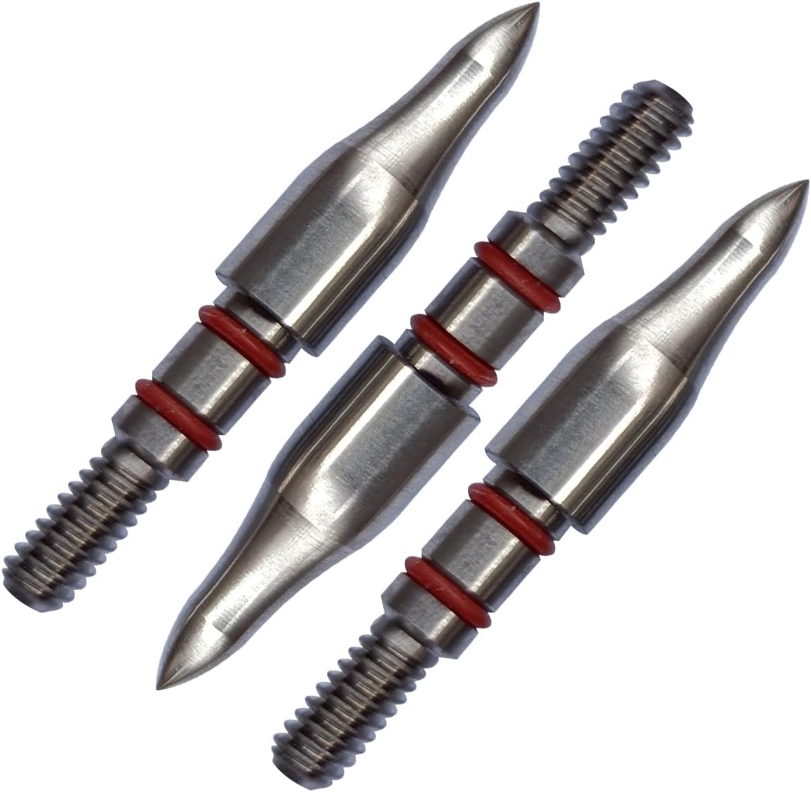 100Grains Archery Field Points,9/32″ Field Points Stainless Steel Screw in Archery Field Tips and BroadHeads (1 Dozen 12 PCS) (9/32″-100grains)