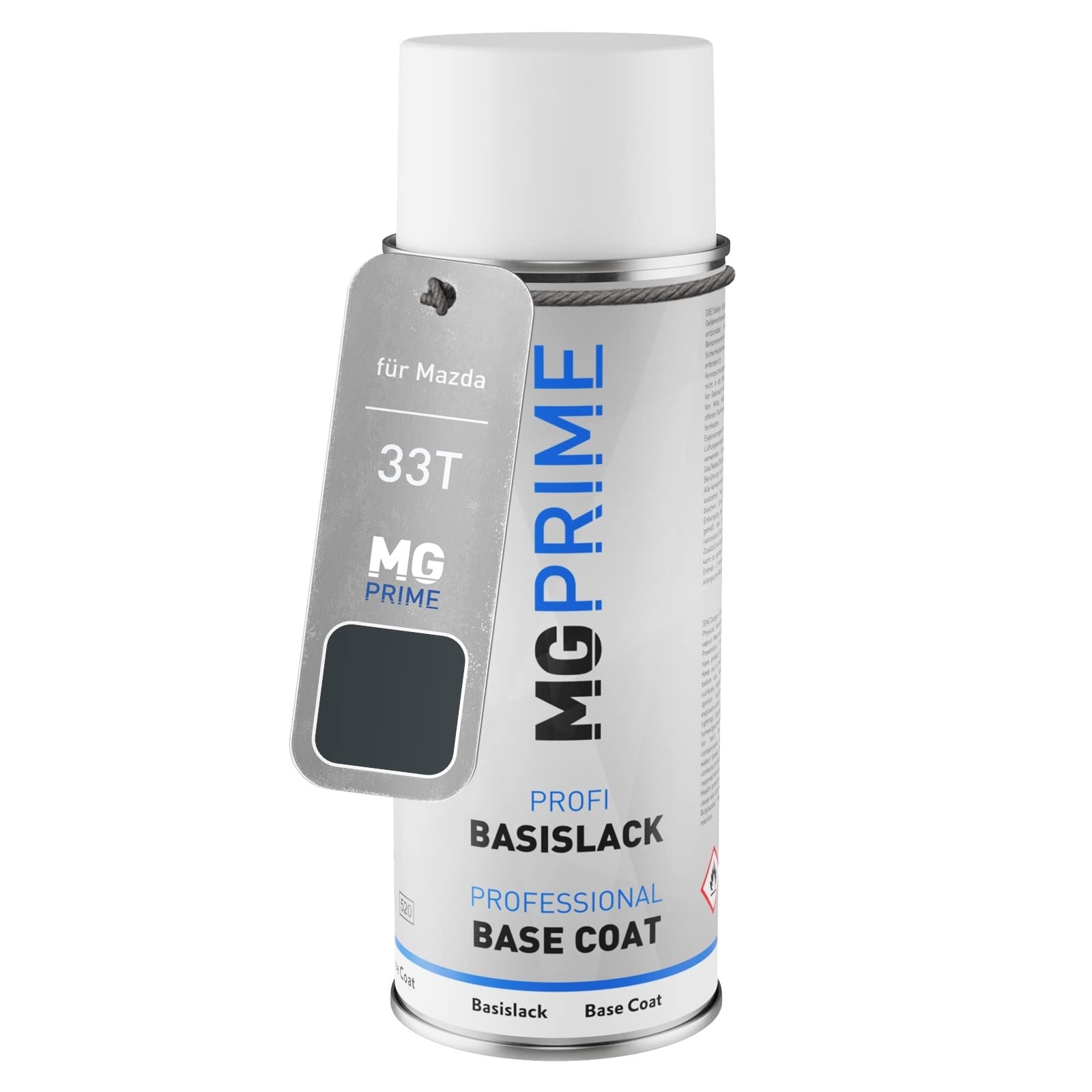 MG PRIME Vernice per auto Kit barattolo per Mazda 33T Sea Grey Mica/Amarograu Metallic Vernice di base 2K vernice trasparente indurente pronto all'uso 2,5L
