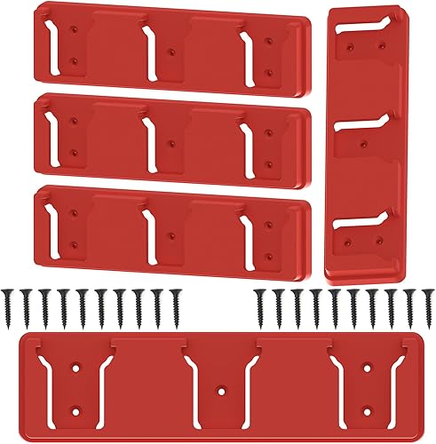 Soporte de batería para batería Milwaukee 18 de 18 V, 4 piezas de montaje de 3 ranuras para batería a granel, soporte de batería para Milwaukee para