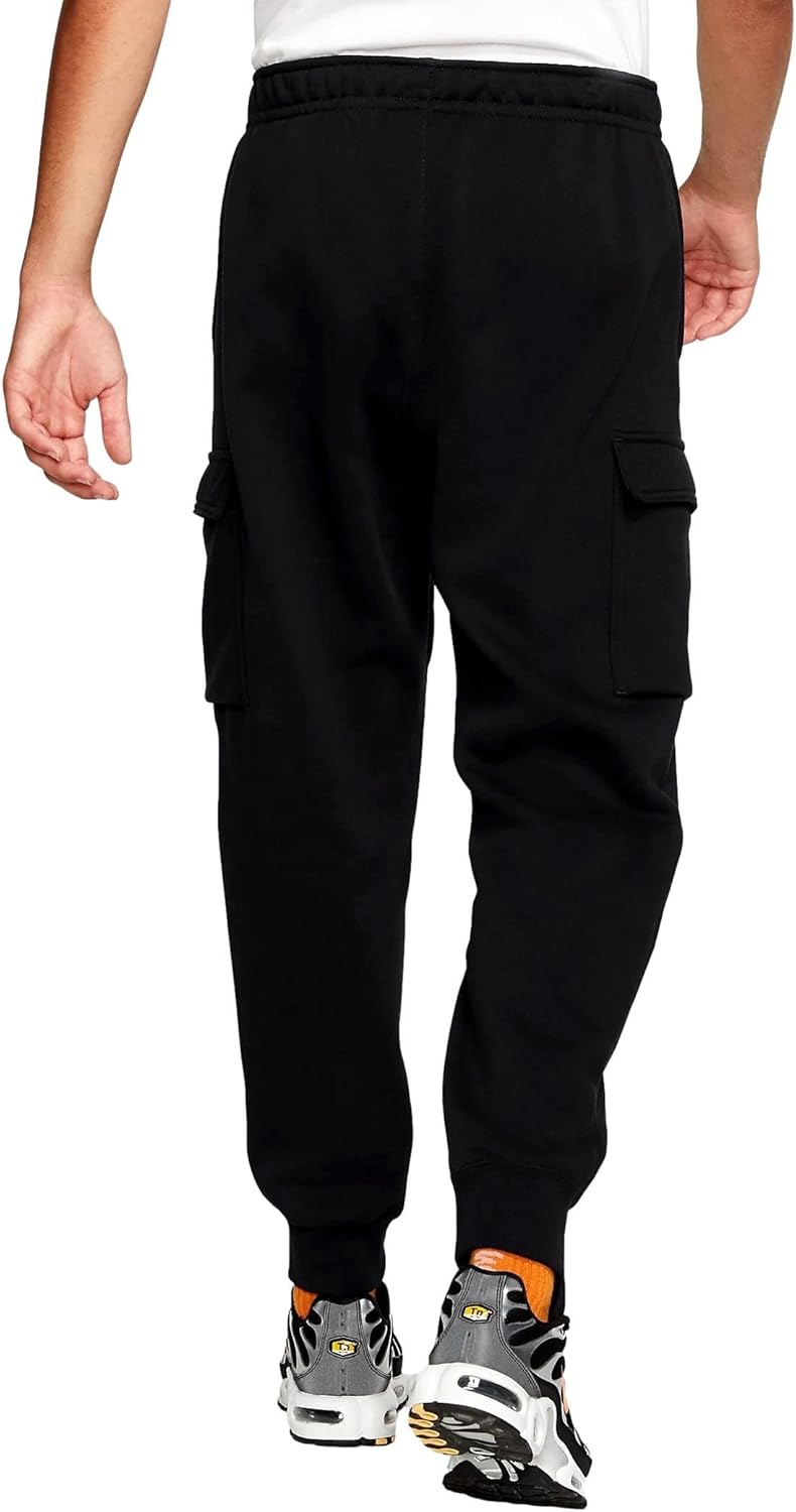 Nike Men's NSW Club Cargo BB Pants (CD3129-010, Black/White)