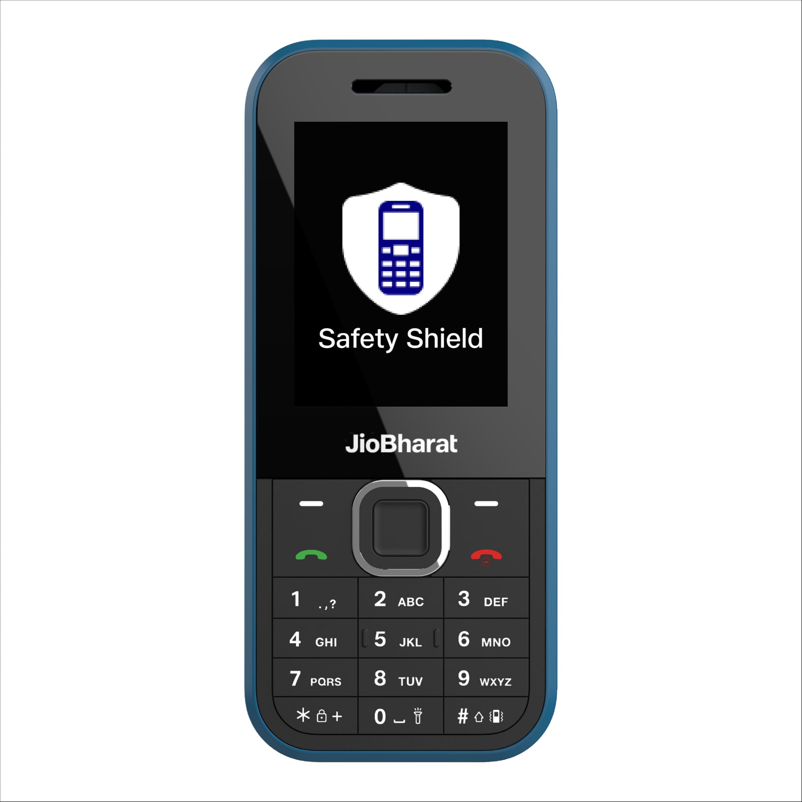 jiobharat b2 4g keypad phone with jiotv, jiohotstar, jiosoundpay, jiosaavn, jiopay (upi), jiochat, jiophotos powerful 2000mah battery, led torch, digital camera | blue | locked for jionetwork