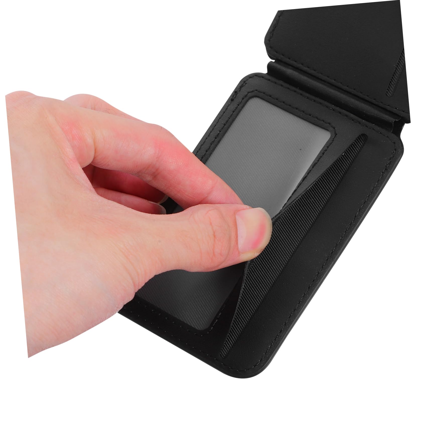 Porta Carte Magnetico per Telefono Custodia in Pu Supporto Pieghevole Slot per Carte di Credito e Badge Identificativo