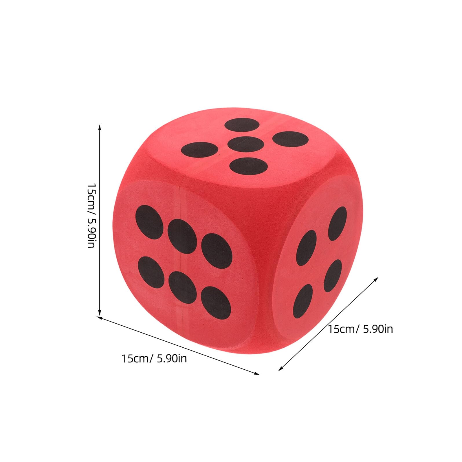 Dados de Espuma Eva de 15cm, Grandes, Rojos, para Niños