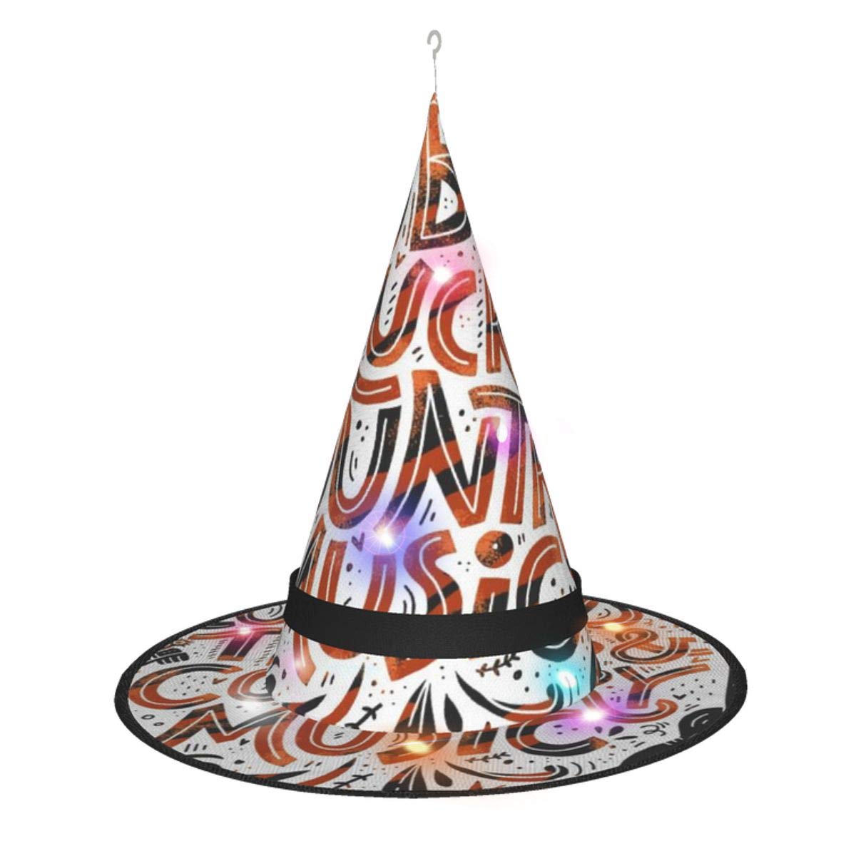 Amazon 魔女の帽子 ハロウィン パーティーグッズ パーティーハット ファッションledライト 7月4日の幸せな落書きアイコンセットベクトル イラストアメリカ独立記念日 仮装 コスプレ イベントなどに 33x38 Cm コスプレ 仮装 通販