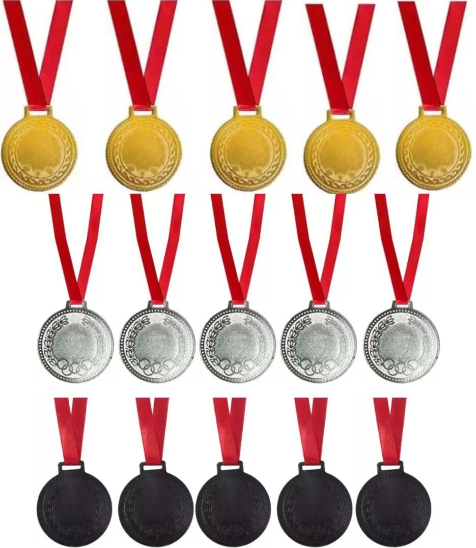 Owlix 2-Inch Sports Medals Set: 5 Gold, 5 Silver, 5 Bronze for School Events-picture-11