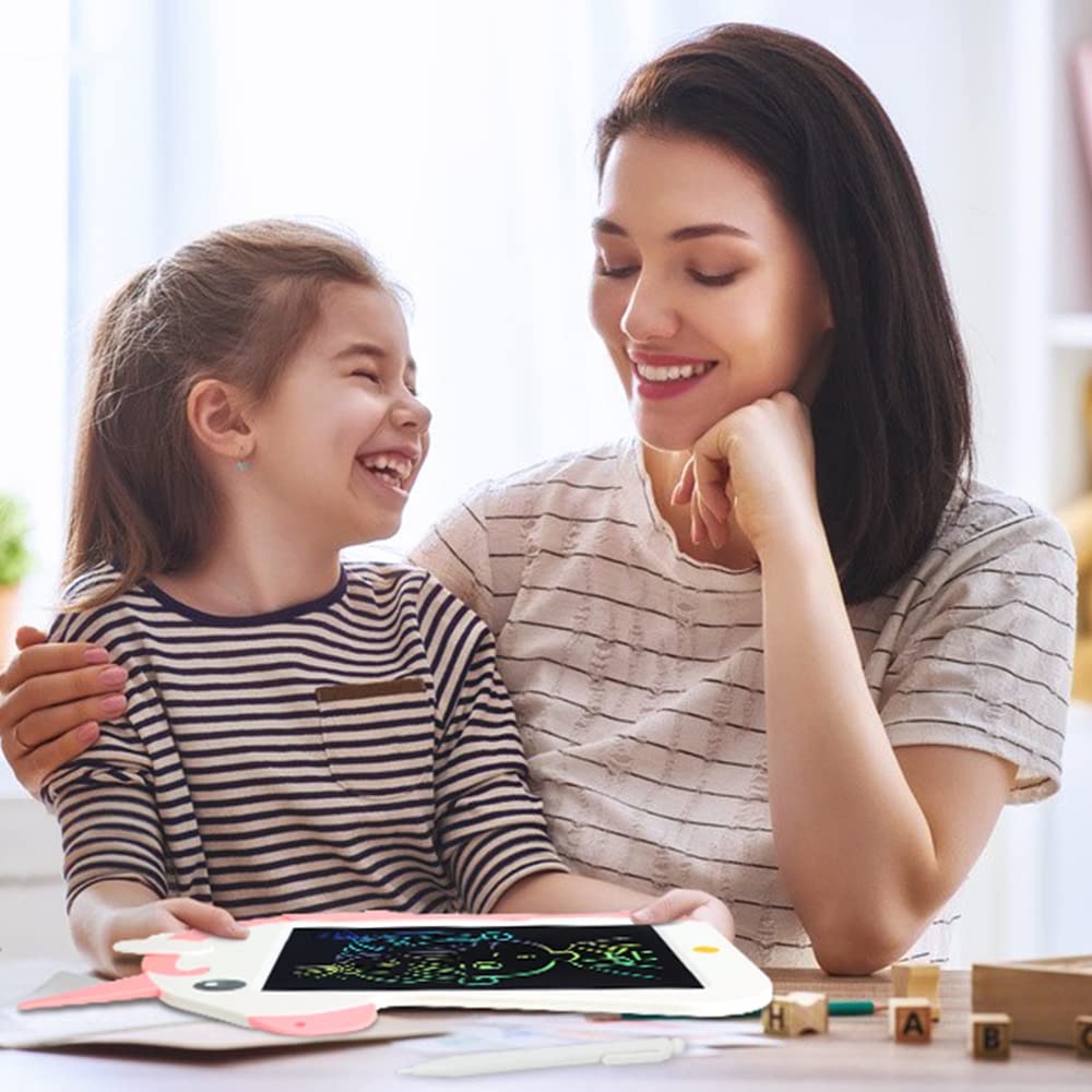 Jednorożec Zabawka dla chłopca Prezent LCD Tablet do rysowania, kolorowy DJLLA 8,5", magiczny łupek do pisania, 2, 3, 4, 5, 6, 7 lat, prezent urodzinowy, kalendarz adwentowy, zabawka edukacyjna