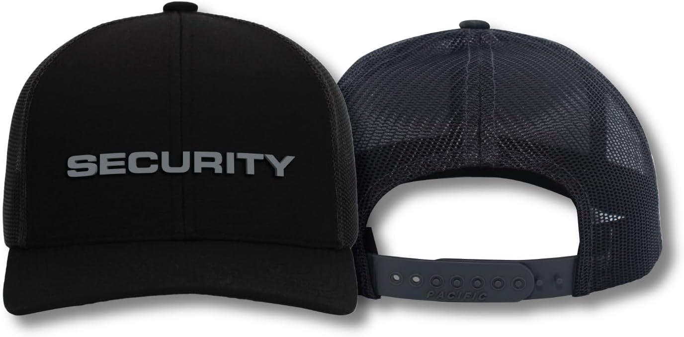Security Adjustable Mesh Back Cap - Durable Snapback Hat - Breathable Fast Dry Comfort