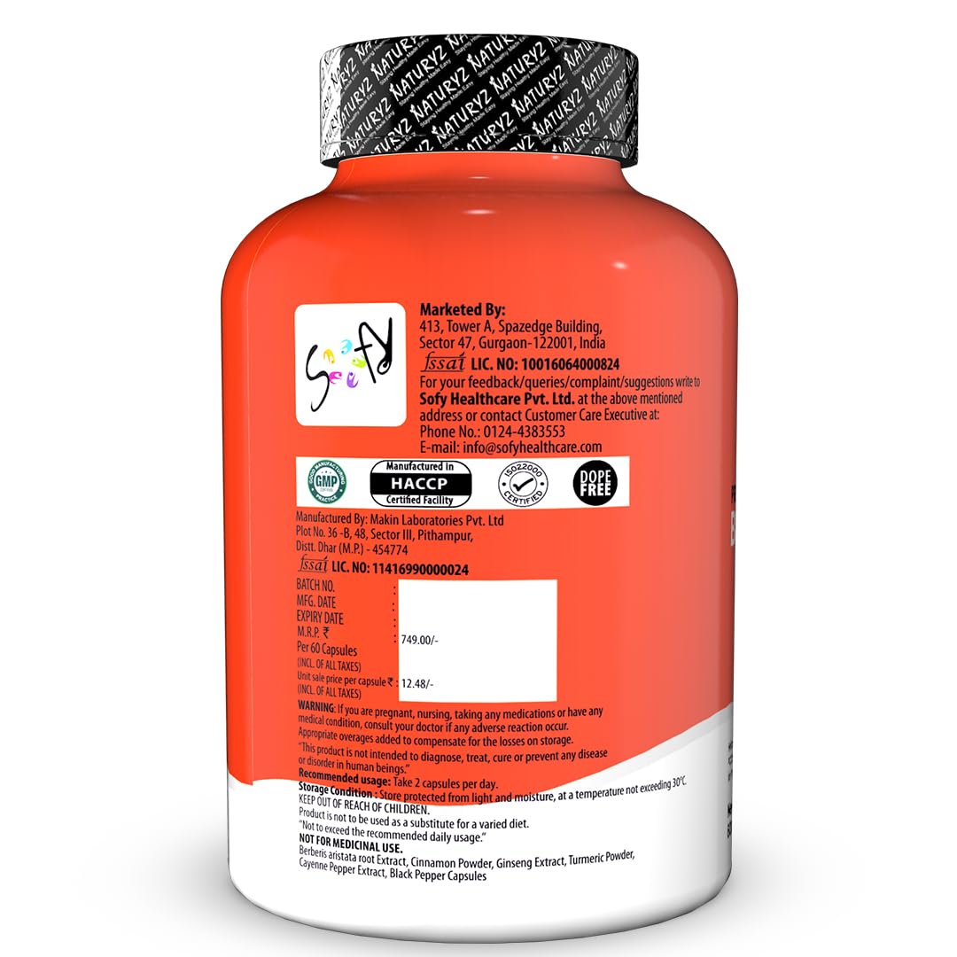 Naturyz Premium Berberine + Cinnamon + Turmeric Weight Loss ...