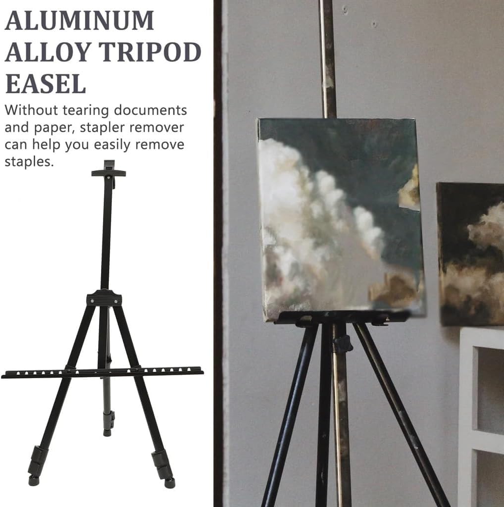 Caballete plegable ajustable – Trípode para pizarras blancas para pinturas, carteles y manualidades – Caballete de suelo portátil para uso doméstico y estudio