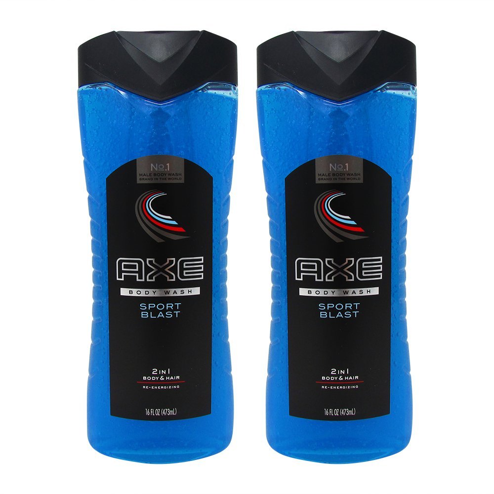 AXE(2-Pack)- Sport Blast 2 in 1 Body + Hair, 16 Oz each 32 Fl Ounces, Total