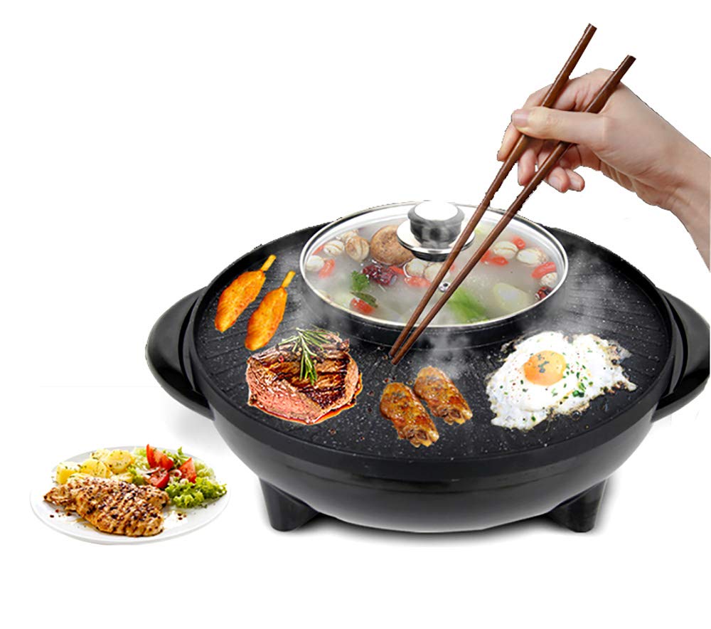 Buy Electric 2 in 1 Grill with Separate Divider Shabu Shabu Dual Flavor