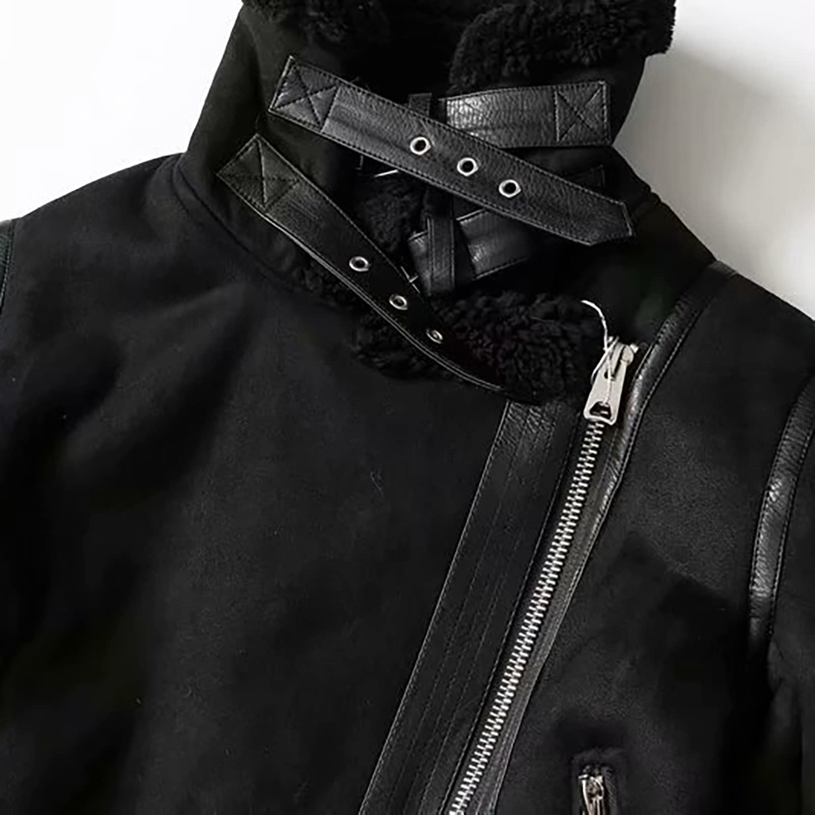 Generisch Leder Jacke Damen Gefüttert Warm Lederjacke Damen Winterjacke
