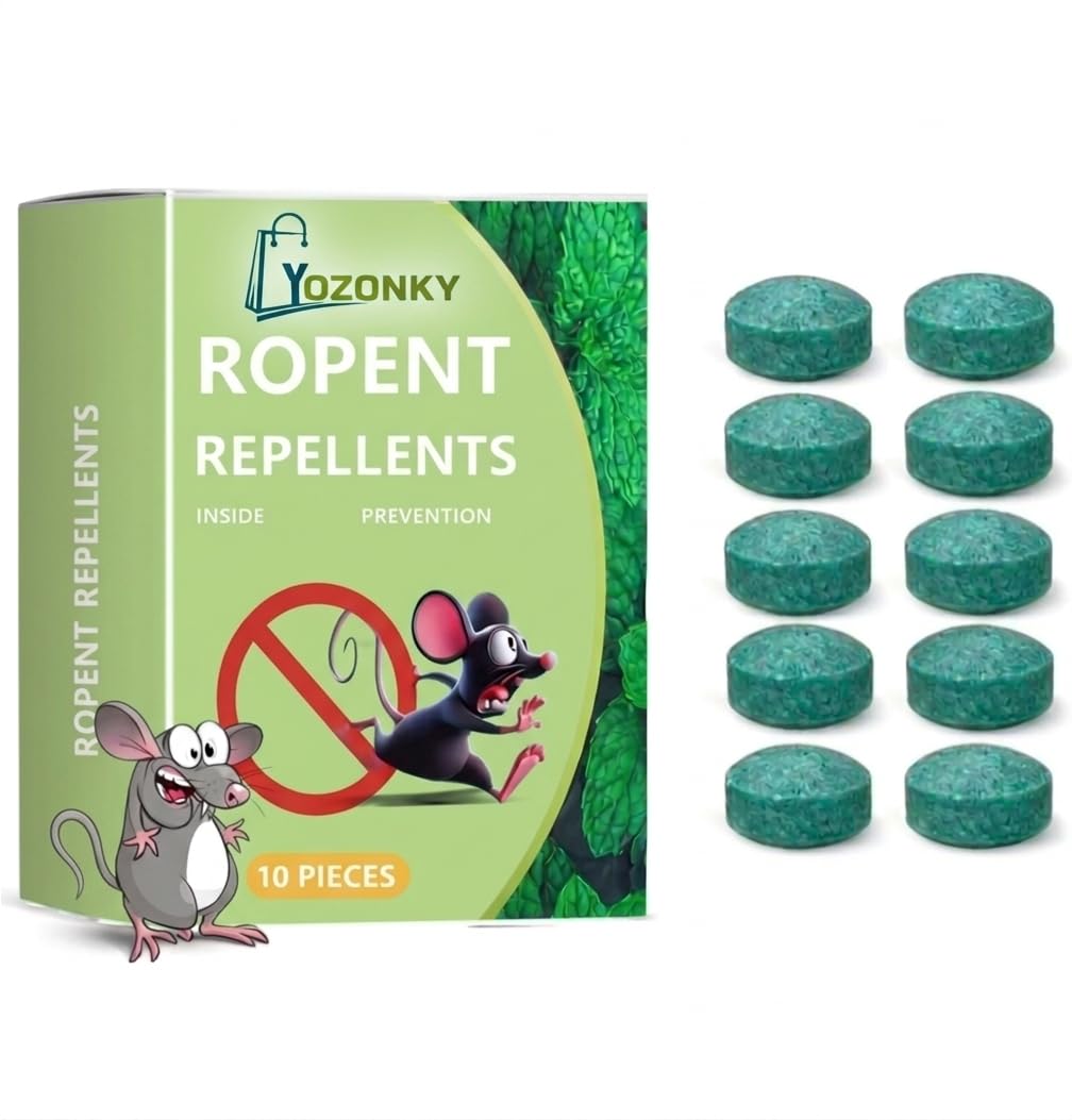 Rat Repellent for Car Home Ropent & Mouse Repellent Peppermint Oil to Protect Wires in Car, Bike Only Repels Home Indoor-Outdoor Garage Rat Controller Pills to Keep Rodents Out of Car(10 Pcs)-image-11
