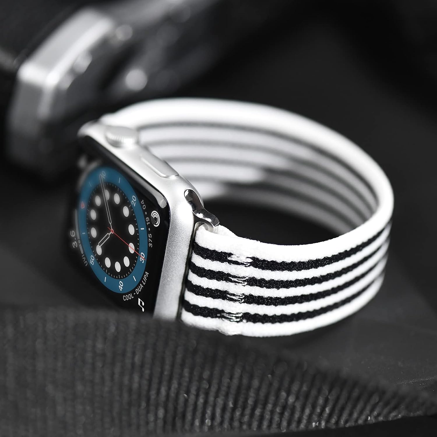 Tefeca Stripe Pattern Elastic Compatible/Replacement Band for Apple Watch