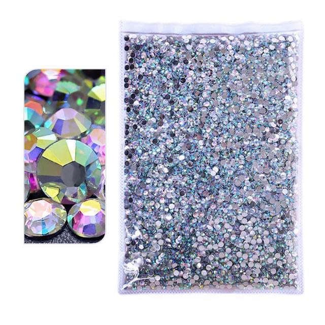 Lot De 10 000 Strass En Résine Jelly AB 2-6 Mm, Non