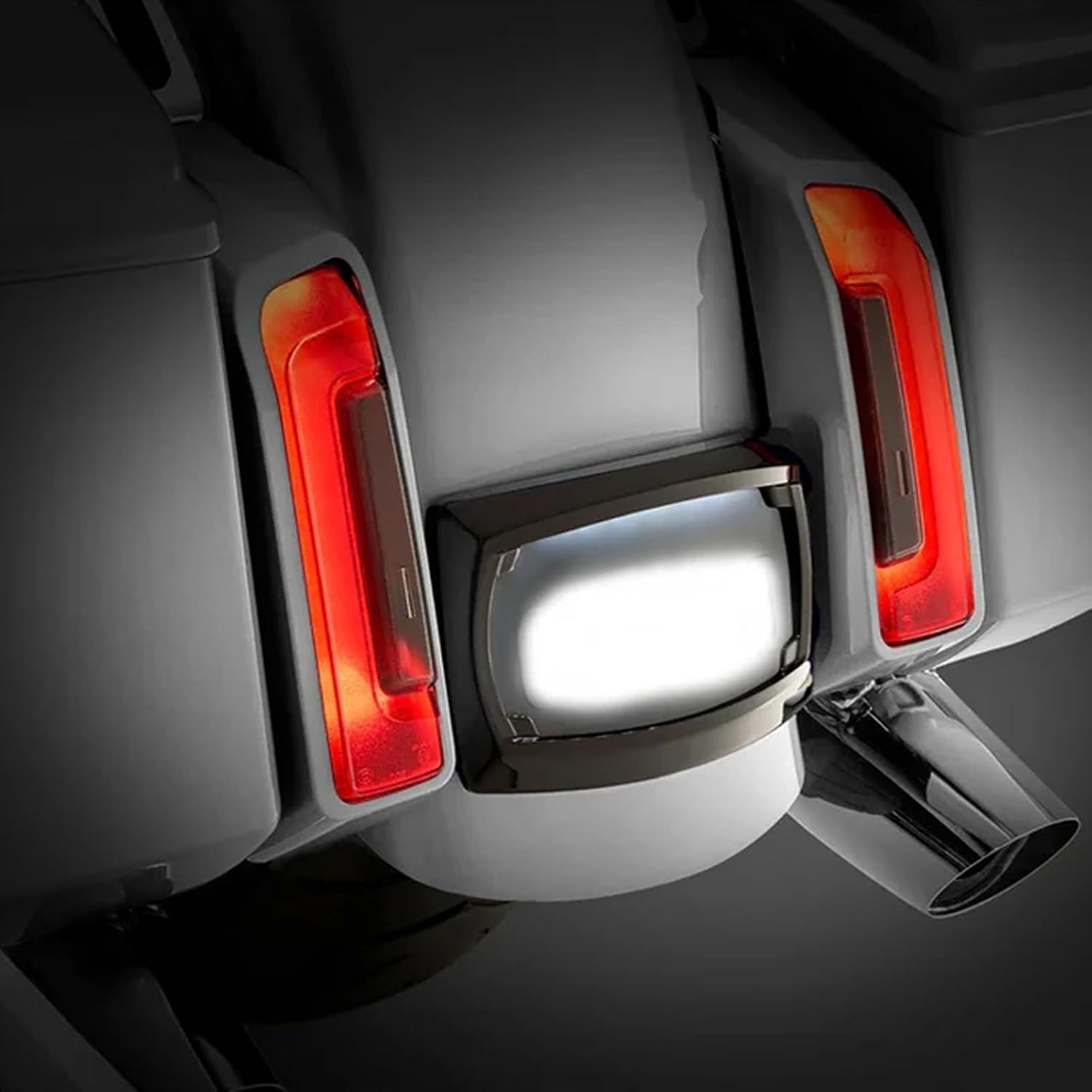 For 2025 Touring Road Glide Street Glide Electra CVO 2024 LED Curved Frame Motorcycle License Plate Relocator