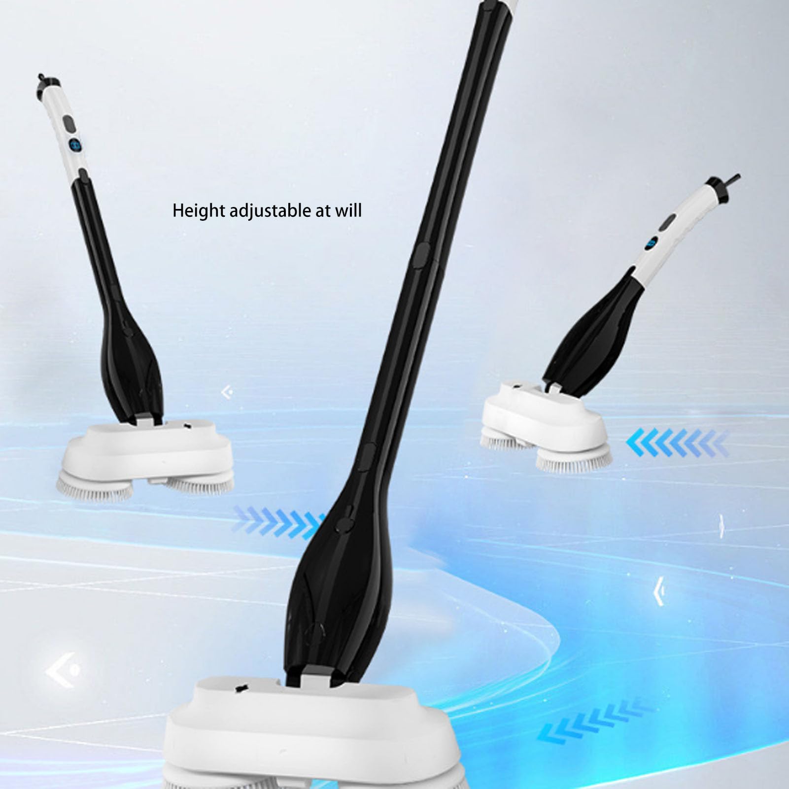 HEEPDD Lavapavimenti Elettrico 2 in 1, Materiale ABS, Detergente Automatico per Pavimenti in Legno, Strumento di Pulizia Portatile Senza Fili, Prodotti per la Pulizia