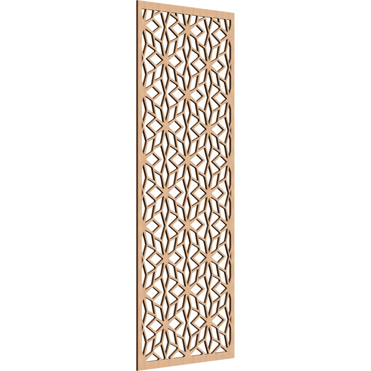 Lake Decorative Pierced Fretwork Wood Wall Panels, 29 3/8"W x 74 3/8"H x 3/8"T, Hickory