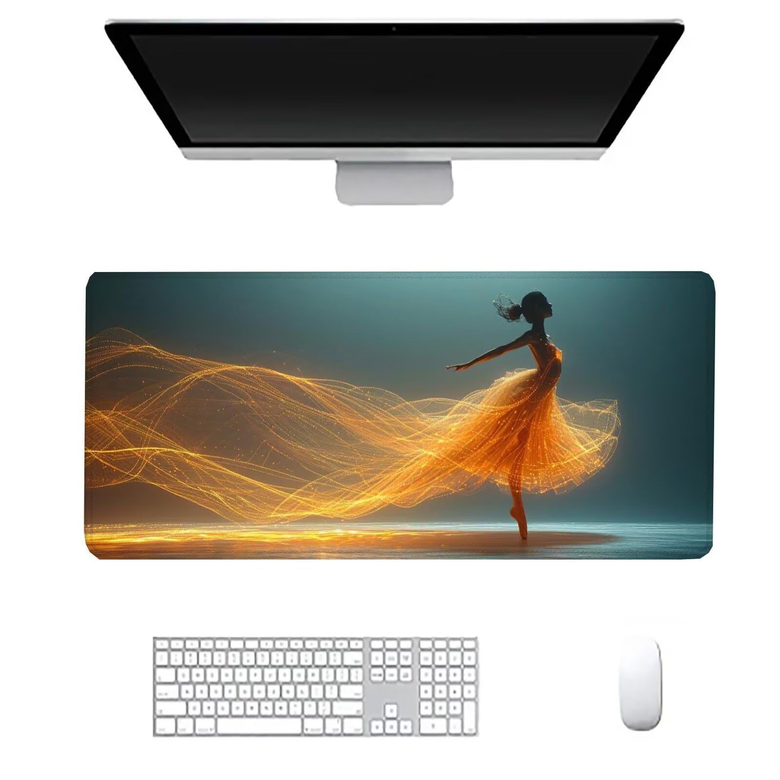 Alfombrilla Ratón Chica Alfombrilla Ratón Gaming XXL 1200x600x3mm Accesorios Escritorio,Antideslizante Mousepad Bailar Tapete Escritorio Infantil,para Alfombrilla Pc Teclado Ratón J916