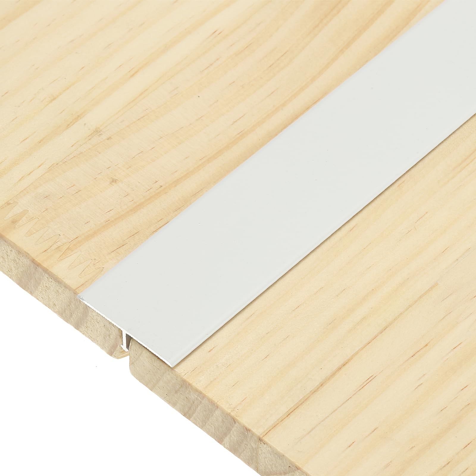 sourcing map 3Pcs T-Molding Transition Strips, 0.9m x 30mm (L x W) Aluminium Alloy Floor Flat Divider Strip Vinyl Flooring Edging Trim for Floor Gaps Doorways, Matte White