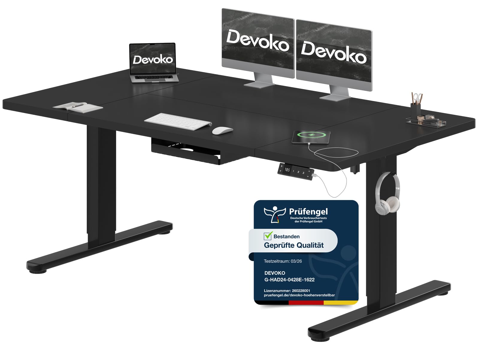 Devoko Schreibtisch Höhenverstellbar Elektrisch
