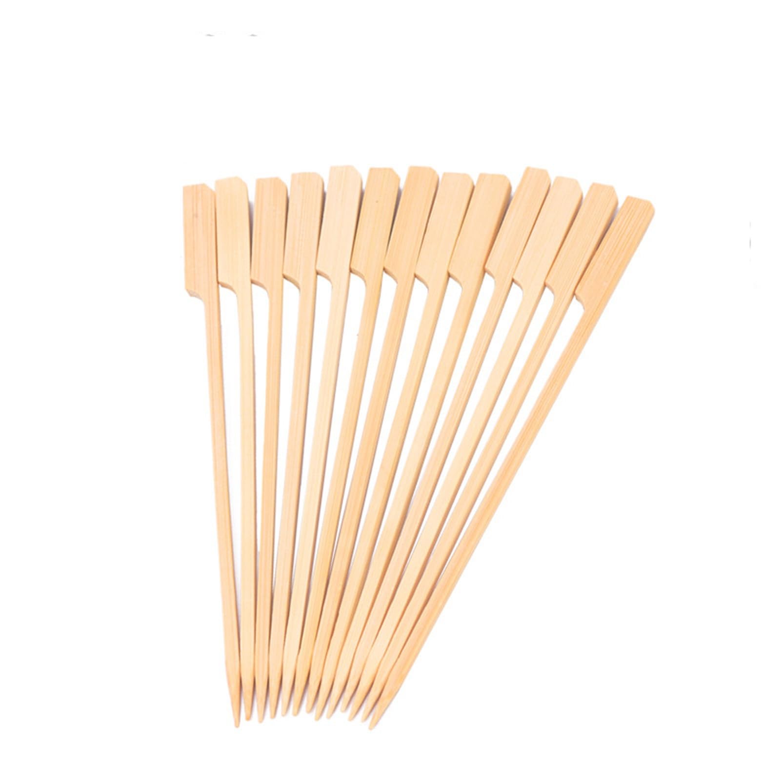 Brocheta de bambú Resistente, Brochetas de brochetas, Brochetas picantes Planas, Suaves, sin Rebabas, for Aperitivos, Frutas, Brochetas, 400 Piezas (Size : 18cm)
