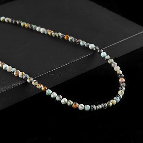 Miniatura 233 de Natural Moonstone Gemstones Choker Necklace, Faceted Rounds Beads, Silver Plated Jewelry, Healing Crystals, Birthday, Handamde, Minimalist, Women