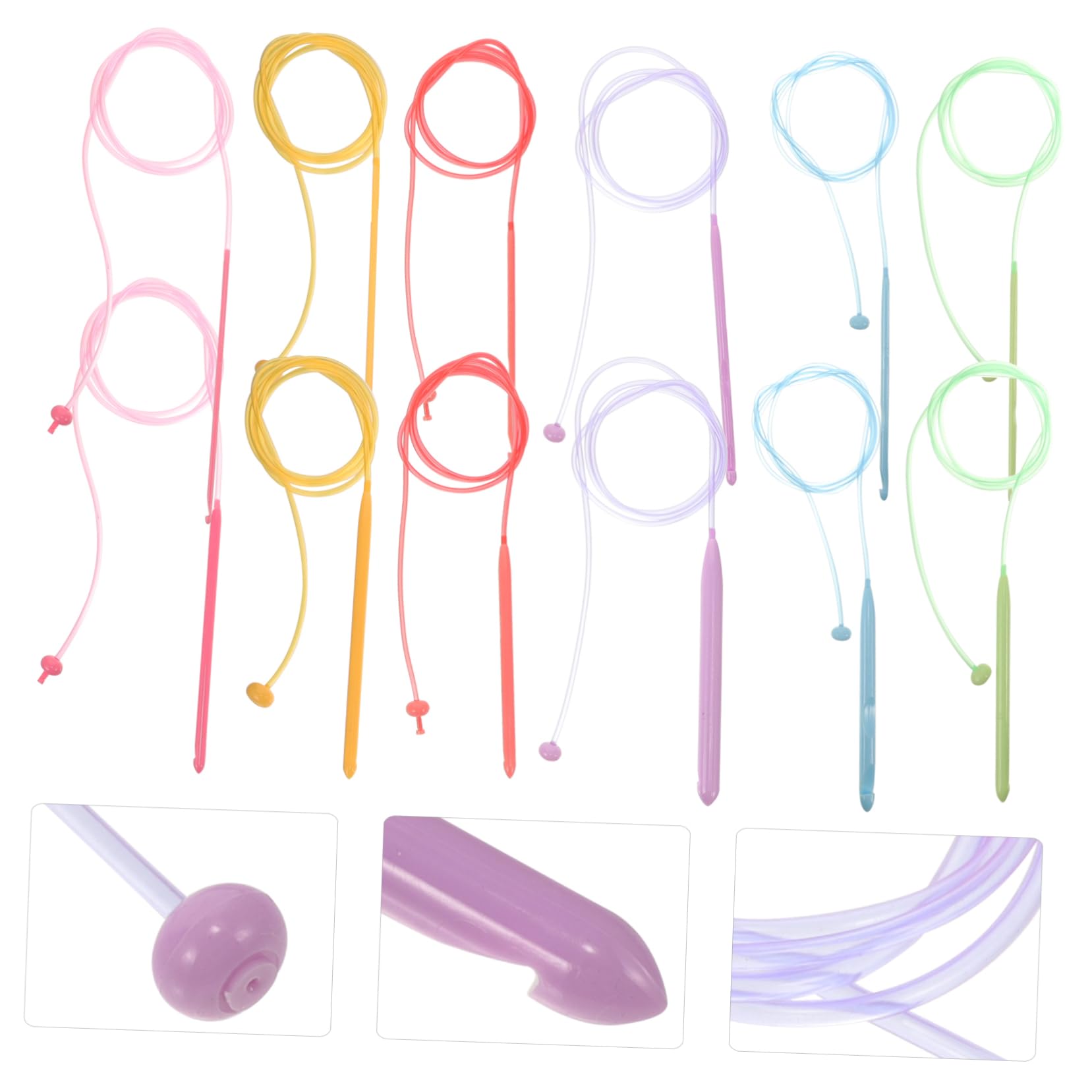 SHINEOFI 60piezas Agujas De Ganchillo Circulares Para Tejer De Herramientas Para Suéteres Bufandas Principiantes y Amantes Del Crochet