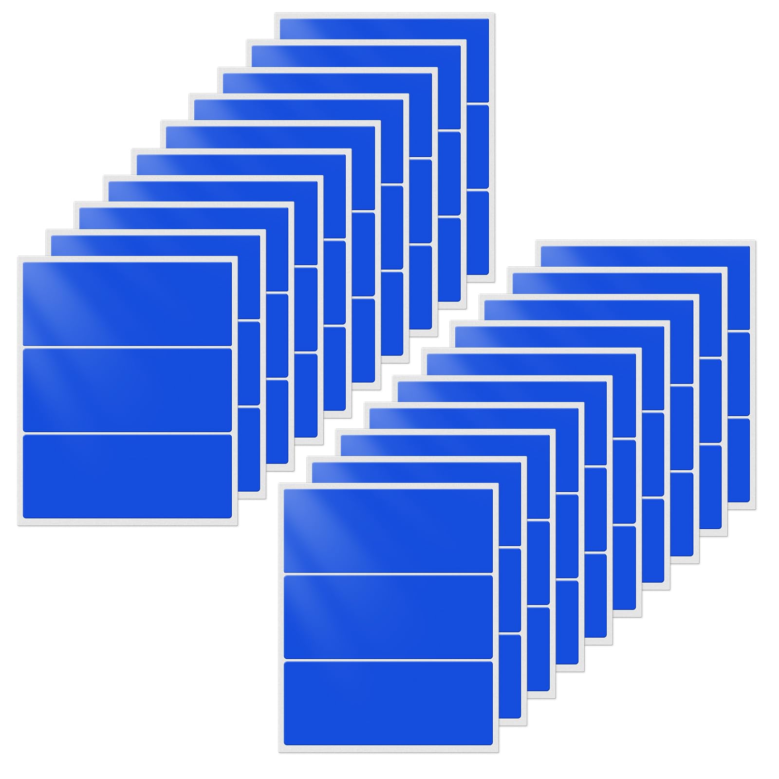 Étiquettes autocollantes pour l'école et la maison grand format bleu pour trier la cuisine