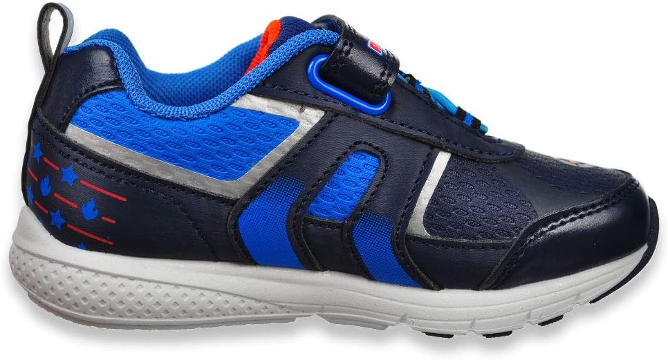 Josmo Boys Paw Patrol Lightweight Sneaker with Easy Strap Closure, Size 8 Toddler, Light Up Navy - Image 2