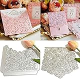 2pcs Metal Die Cuts,Wedding Invitation Rose Flower Border Cutting Dies Cut Stencils for DIY Scrapbooking Photo Album Decorative Embossing Paper Card Making Mould Stamp