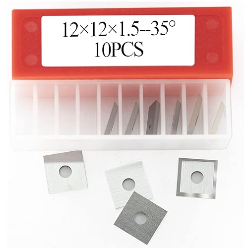 Miniatura 8 de Carburo cuadrado de 0.472 in Insertos Cortadores Cuchillos Cuchillos Cuchillos 12 × 12 × 0.059 in-35  para carpintería espiralcepilladora helicoidal