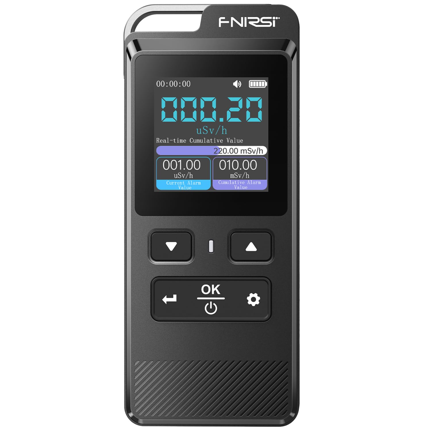 Geiger Counter Nuclear Radiation Detector - FNIRSI Geiger Counters with IPS Display, Gamma X-ray Portable Rechargeable Radiation Meter Dosimeter 5 Dosage Units, Timing Monitoring and Data Save