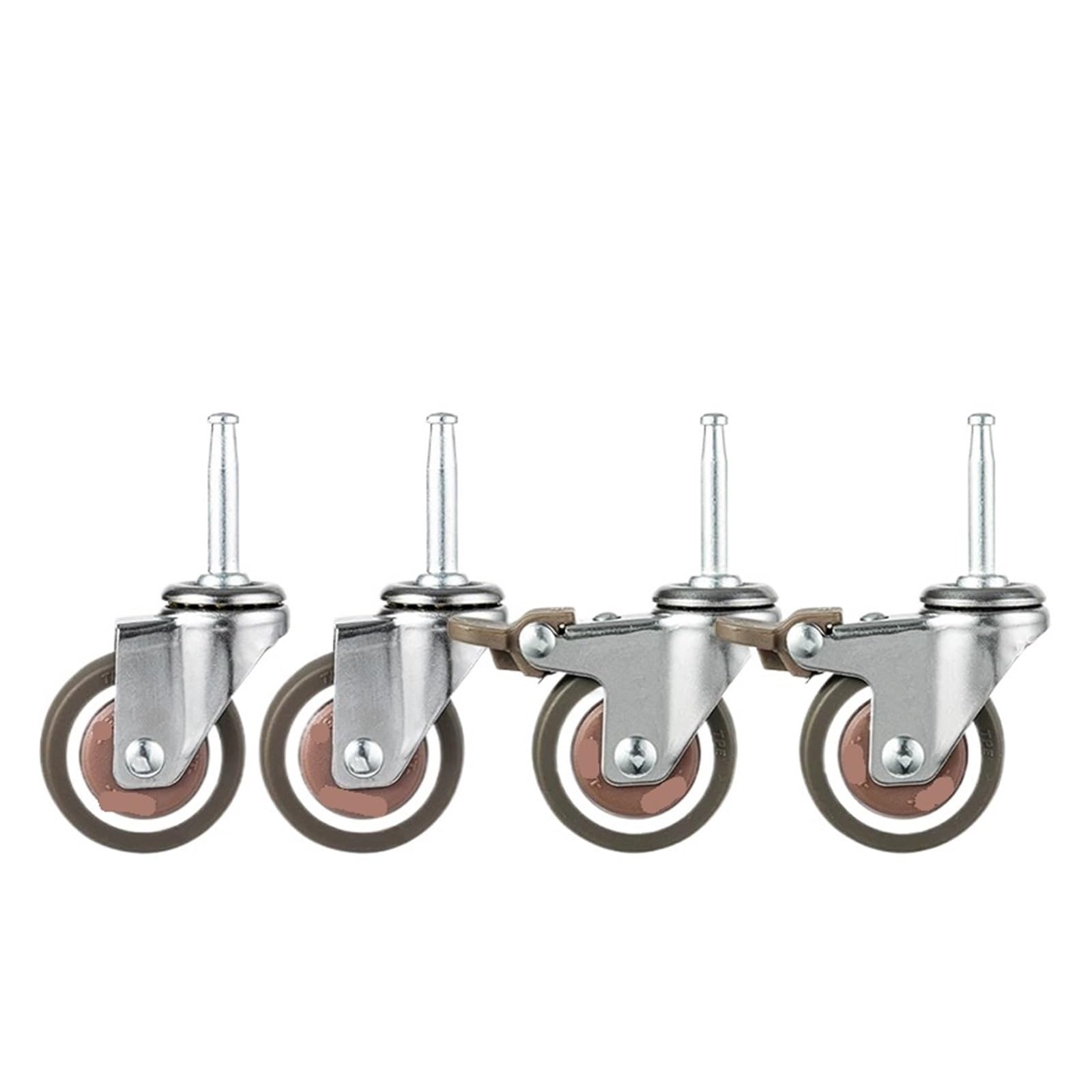 Mxxdmopd No.9-4 Pcs 4 Pieces/Lot 1.5 Inch Furniture Accessories Rod Wheel Silent Swivel Caster Pulley Roller(No.9-4 Pcs)