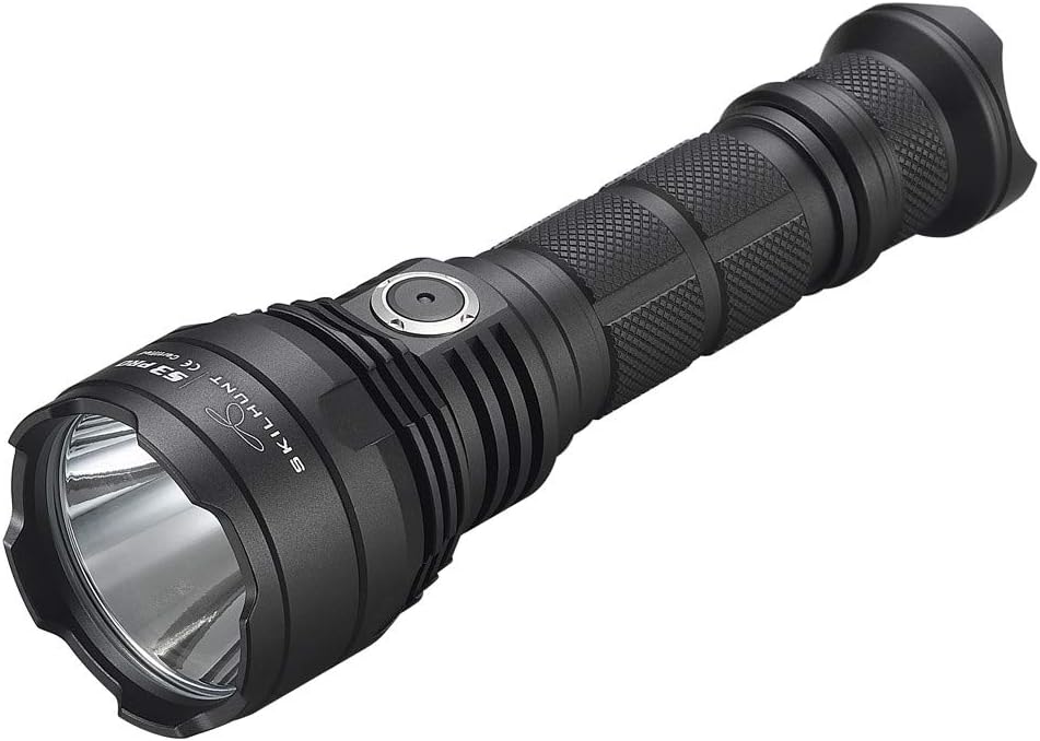 SkilHunt Tactical Flashlight, S3 pro CREE XHP35 1600 Lumen USB Rechargeable 18650 Tactical led Flashlight for Hunting Camping Fishing Riding Walking Hiking Outdoor Flashlight